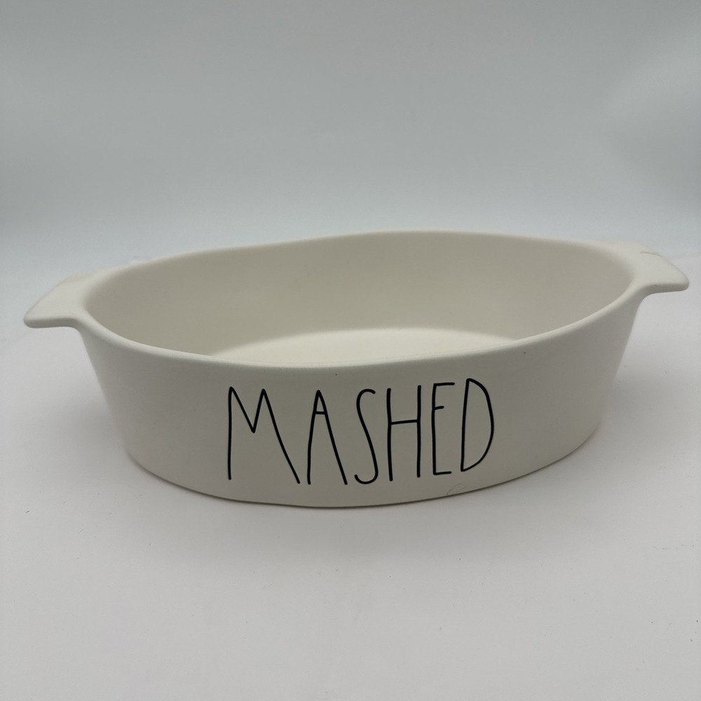 RAE DUNN Oval Baking Serving MASHED Casserole Dish Bowl